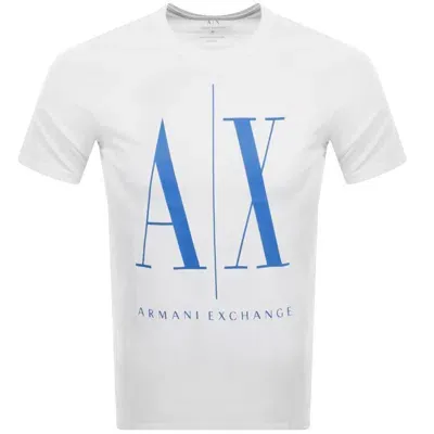 Armani Exchange Crew Neck Logo T Shirt White