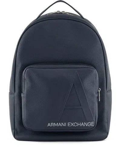 Armani Exchange Embossed Logo Backpack In Neutral