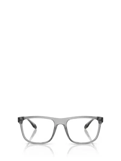 Armani Exchange Eyeglasses In Shiny Transparent Grey