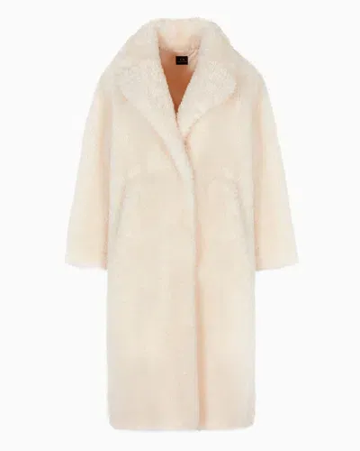 Armani Exchange Faux Fur With Buttons In White