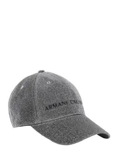 Armani Exchange Hats Silver In Gray