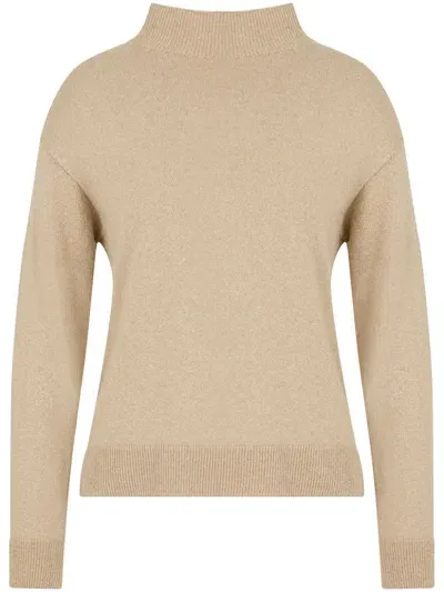 Armani Exchange High-neck Jumper In Gold