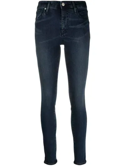 Armani Exchange High-rise Skinny Jeans In Blue