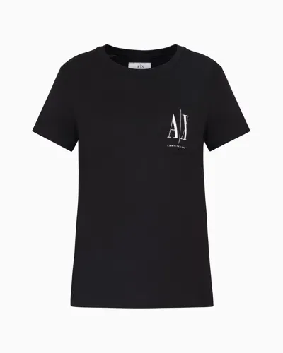 Armani Exchange Icon Project Slim Fit T-shirt With Small Logo In Black