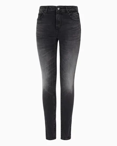 Armani Exchange J01 Super Skinny Fit Jeans In Stretch Denim In Black