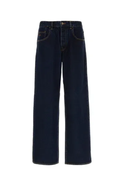 Armani Exchange Logo-embroidered Tapered Jeans In Indigodenimdark