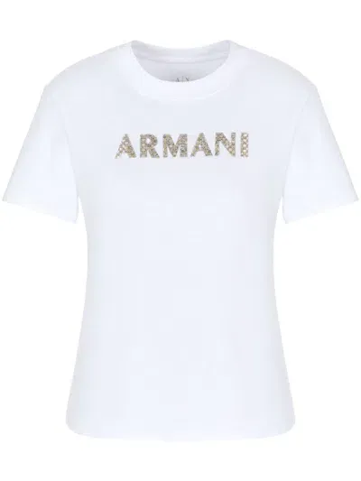 Armani Exchange Logo-appliqué Detailing T-shirt In White