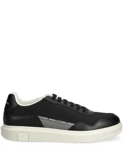 Armani Exchange Logo-print Sneakers In Black