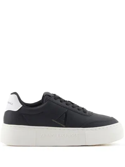 Armani Exchange Logo Sneakers In White