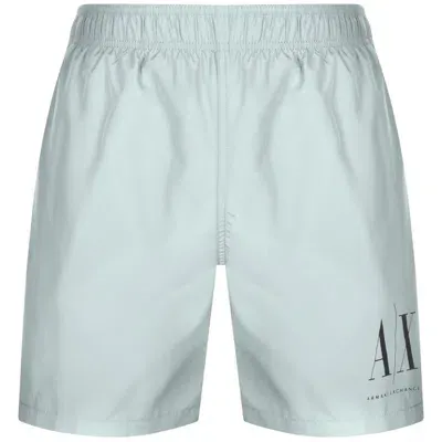 Armani Exchange Logo Swim Shorts Blue