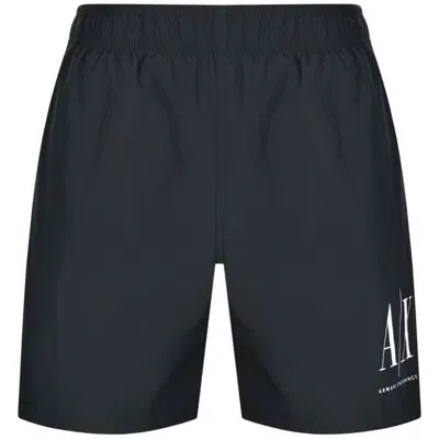 Armani Exchange Logo Swim Shorts Navy