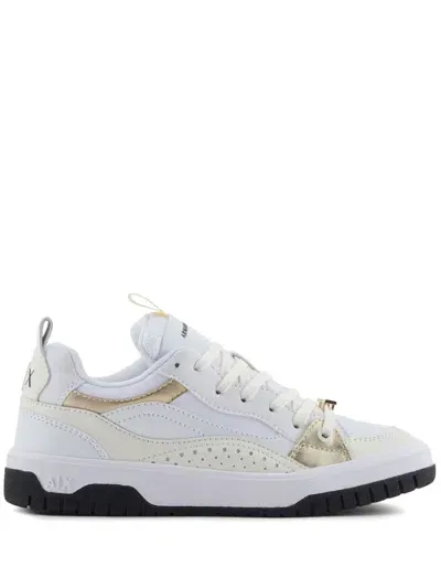 Armani Exchange Logo Trainers In White