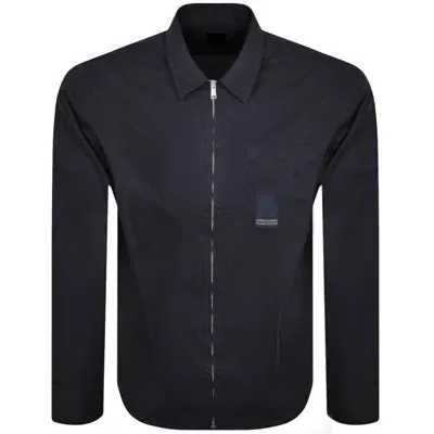 Armani Exchange Long Sleeve Overshirt Navy