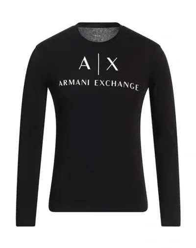 Armani Exchange Man T-shirt Black Size S Cotton