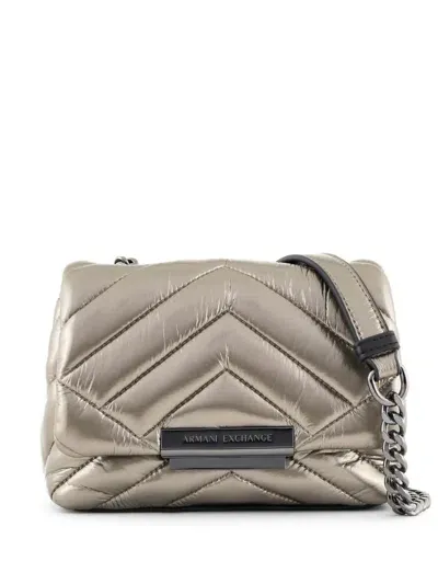 Armani Exchange Matelassé-effect Bag In Nude