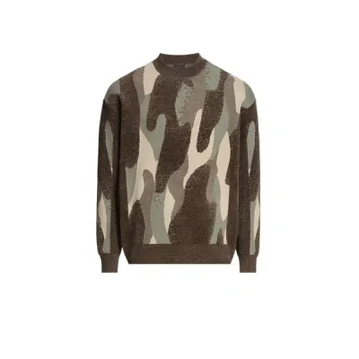 Armani Exchange Military Pattern Sweater In Multi