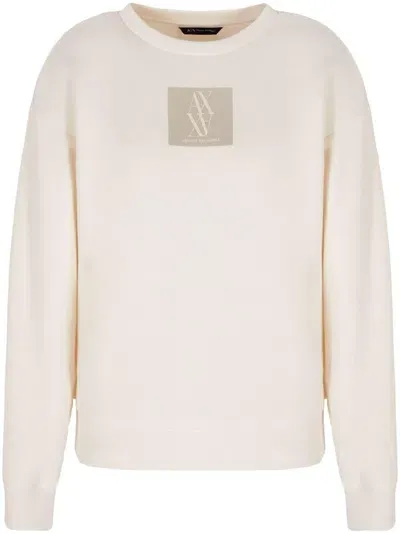 Armani Exchange Monogram-patch Sweatshirt In Iso