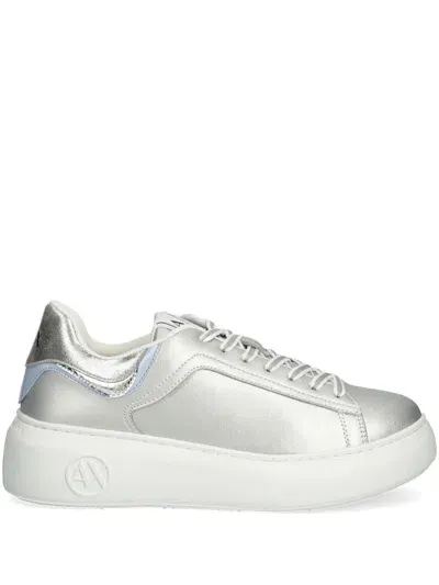 Armani Exchange Silver Trainers