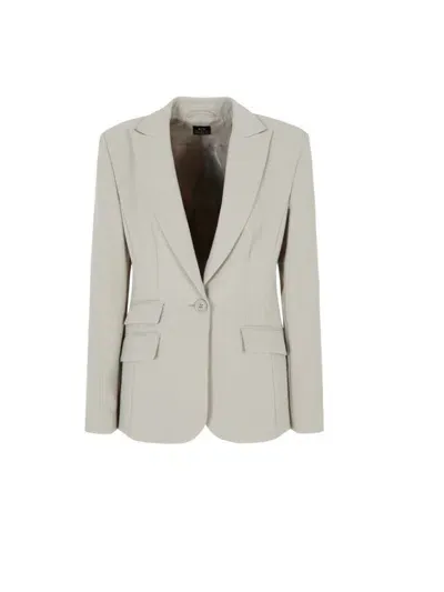 Armani Exchange Single-breasted Blazer In Grey