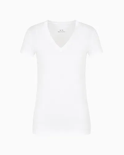 Armani Exchange Logo-print Cotton T-shirt In White