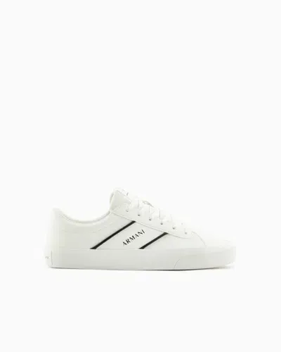 Armani Exchange Logo-print Lace-up Sneakers In White