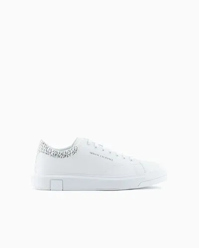 Armani Exchange Sneakers With Logo Insert On The Heel In White