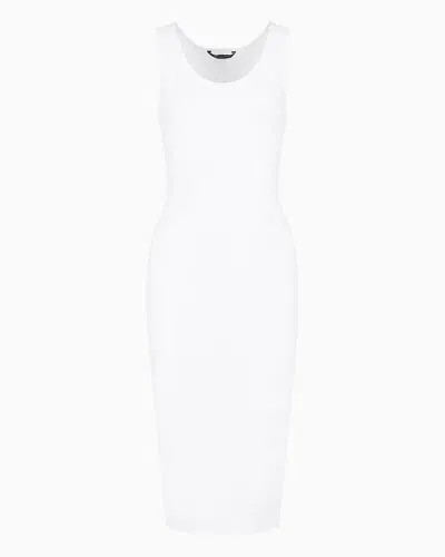 Armani Exchange Stretch Fabric Sheath Dress In White