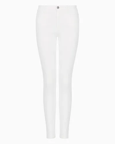 Armani Exchange Low-rise Stretch-cotton Skinny Jeans In White