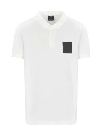 Armani Exchange T Shirts And Polos Beige In White