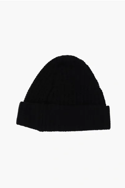 Art Essay Cashmere Bibi Beanie With Golden Details In Black