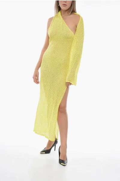 Art Essay Naomi Crochet Dress With Tie Detail In Yellow