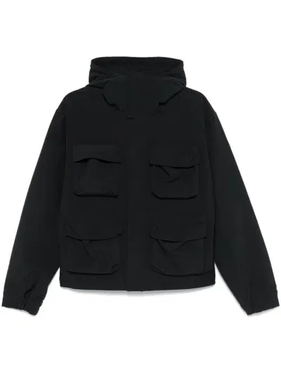 Arte 3d Pockets Hooded Pes Jacket In Black