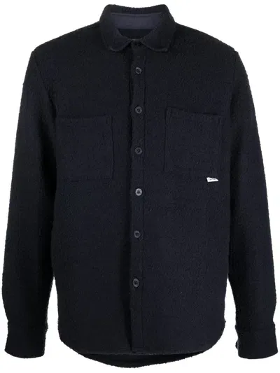 Arte Bouclé Shirt Jacket In Blue