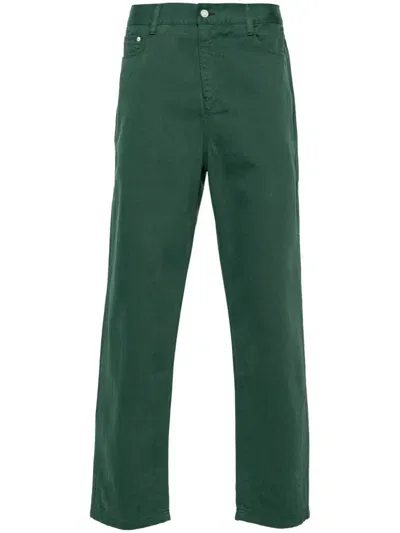 Arte Logo-embroidered Trousers In Green