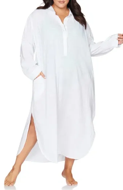 Artesands Monteverdi Cotton Blend Cover-up Maxi Dress In White