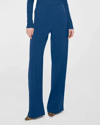 As By Df Finn Straight-leg Twill Trousers In Navy Blue