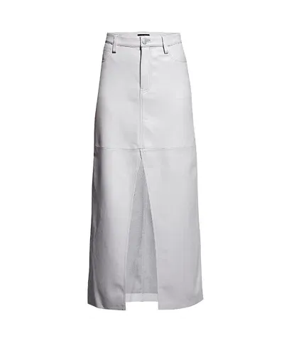 As By Df Imogen Recycled Leather Maxi Skirt In White