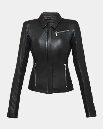 As By Df Mrs Smith Upcycled Leather Jacket In Black