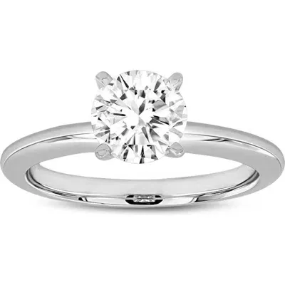 Asany Love Grown Collection 14k White Gold Round Cut Lab Grown Diamond Solitaire Engagement Ring