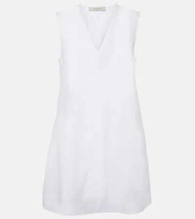 Asceno Derya Linen Minidress In White