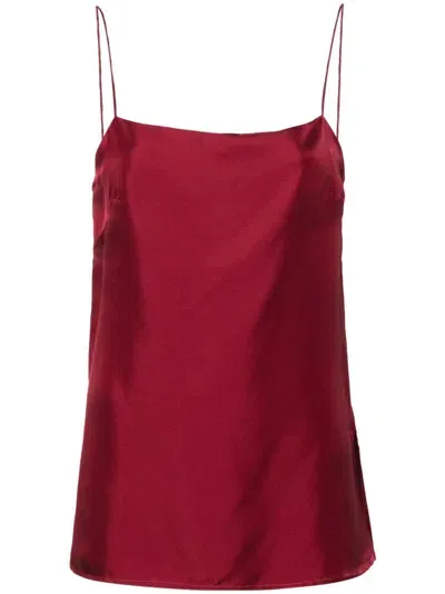 Asceno Silk Tulum Cami In Red