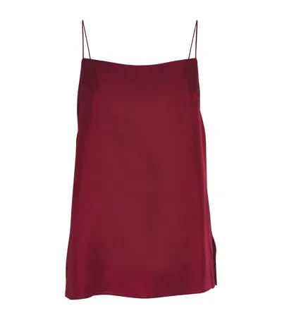 Asceno Silk Tulum Cami In Red