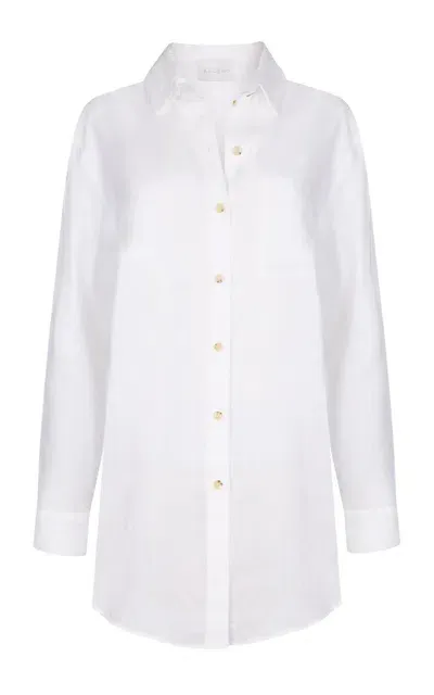 Asceno The Formentera Linen Shirt In White