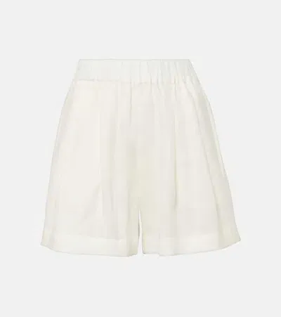 Asceno Zurich Linen Shorts In Lemon