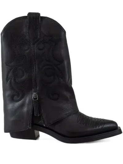 Ash 45mm Leslie Cowboy Boots In Black