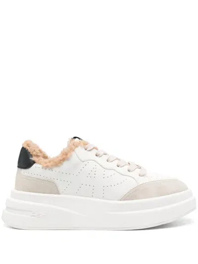 Ash Woman Sneakers Ivory Size 11 Calfskin In White