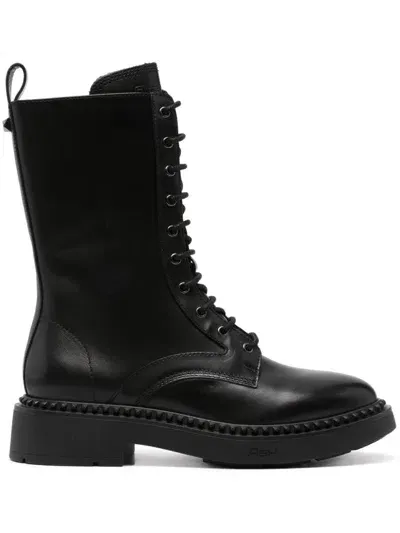 Ash Leather Boots In Black