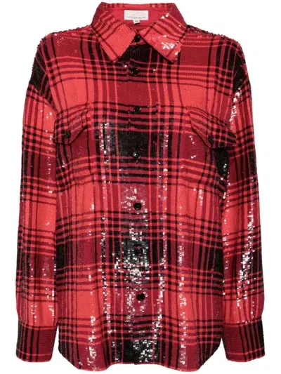 Ashish Sequin-embellished Shirt In Red