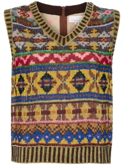 Ashish Sequin-embellished Top In Brown