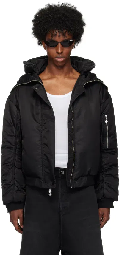 Ashley Williams Black Butterfly Bomber Jacket